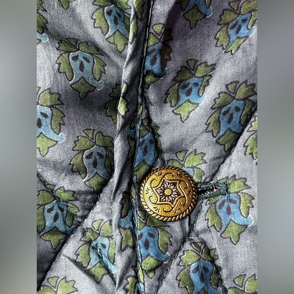 Stunning Volup Vintage 220 Hickory Reversible Patchwork Quilted Silk Jacket XL - Picture 8 of 16